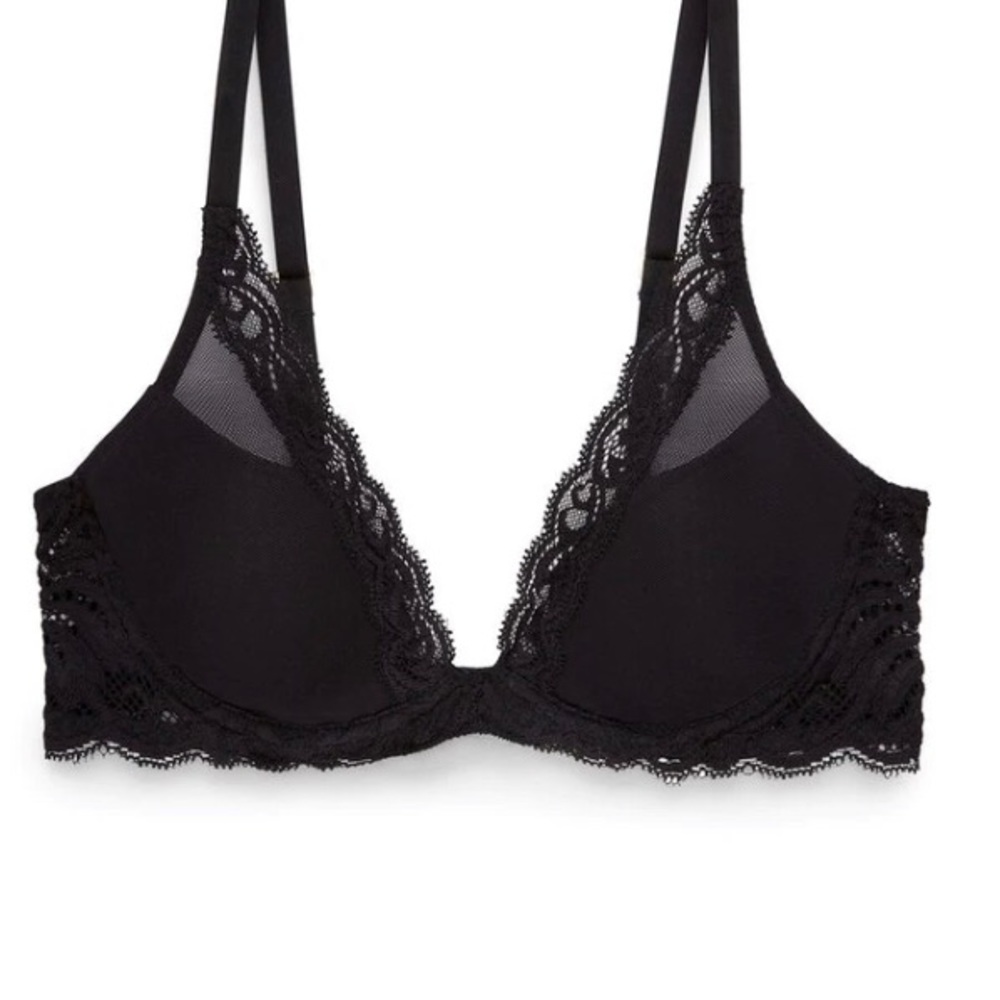Natori Feathers black bra. 34DD